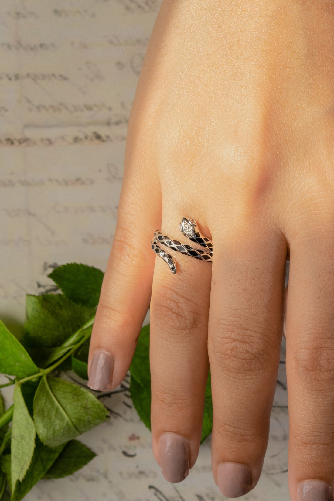 Serpent Legacy Sparkle Sterling Silver Ring