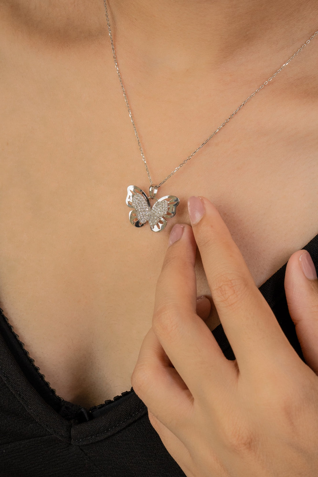 Aura Wings Sterling Silver Chain Pendant