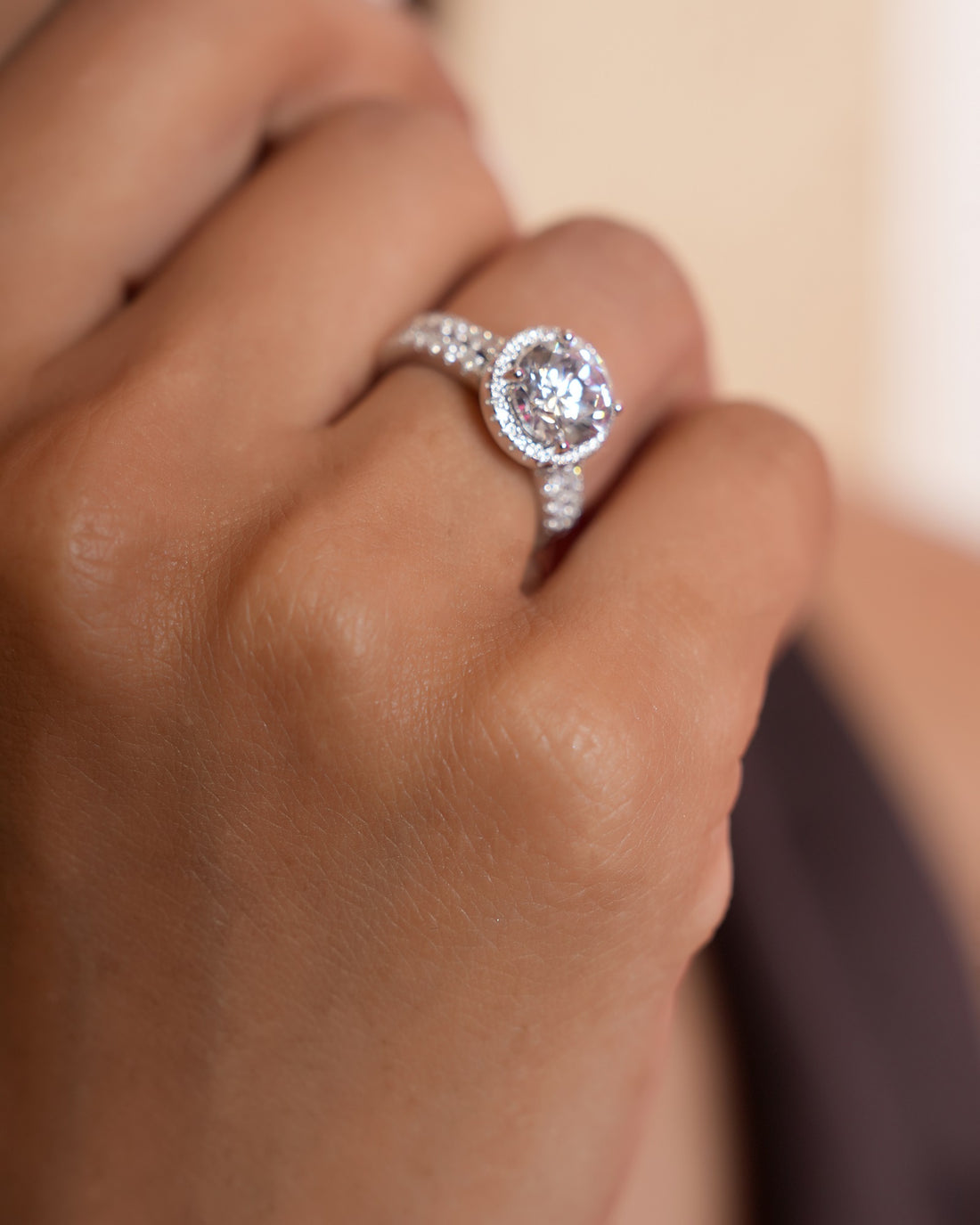 Rhea Solitaire Sterling Silver Ring