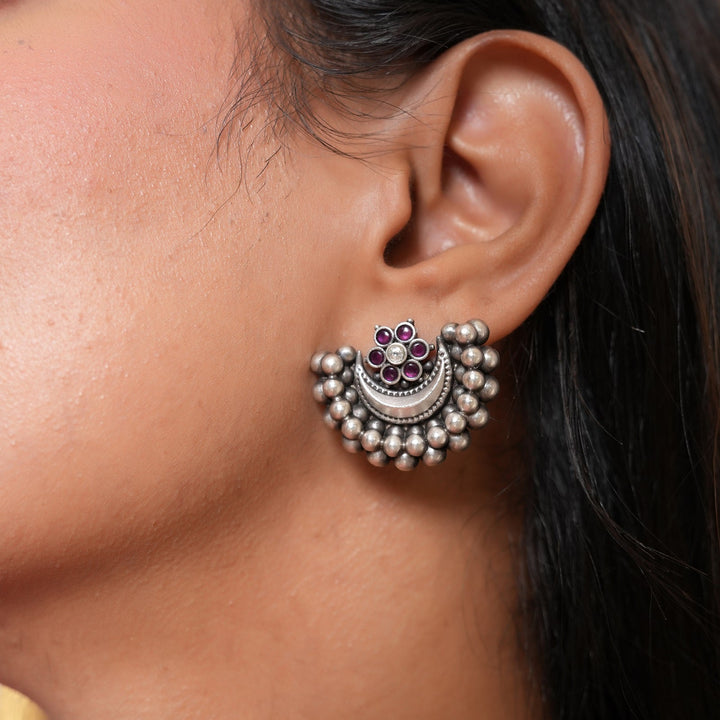 Charvi Silver Oxidised Earring
