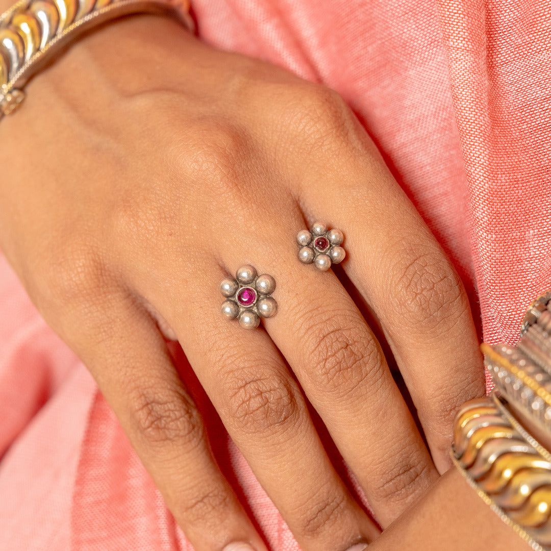 Amaya Pink Floral Delicate Ring