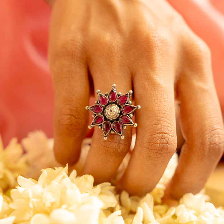 Gulabi Silver Ring