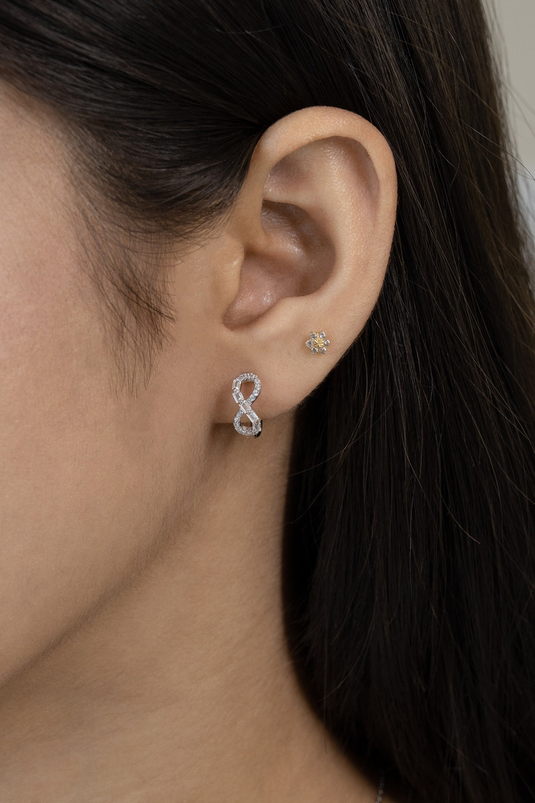 Infinity Moon Sterling Silver Chain Pendant