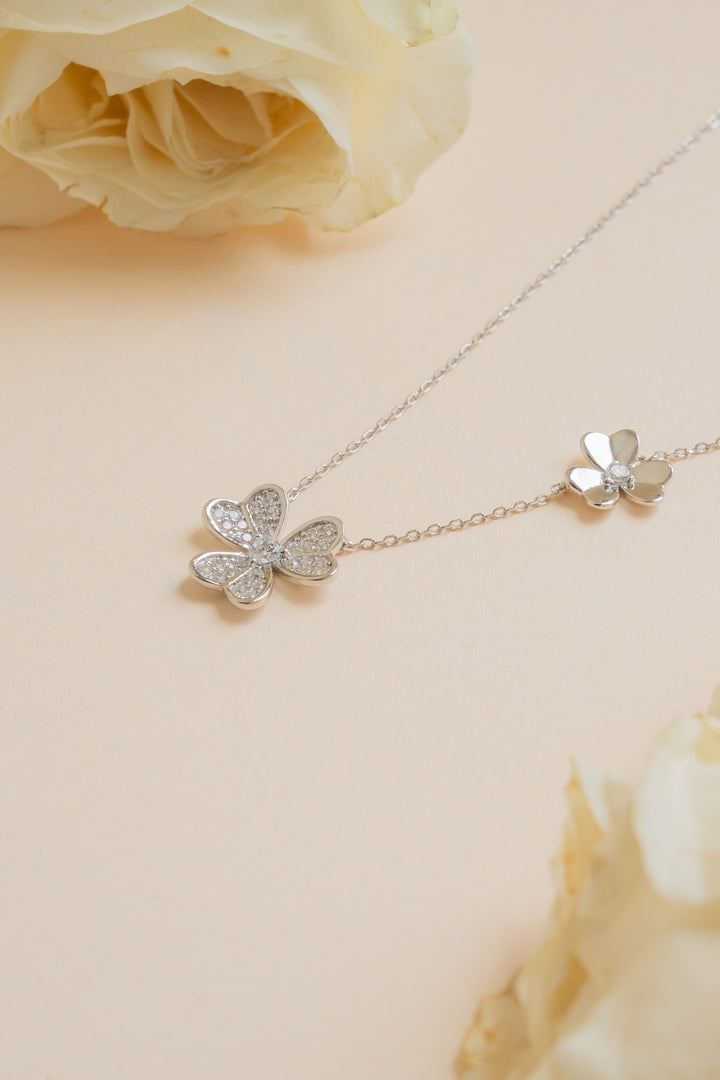 Petal Link Sterling Silver Pendant Set