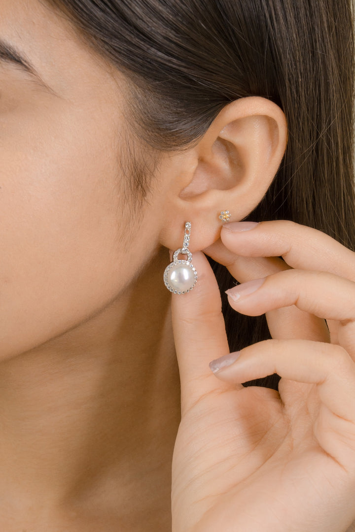Pearl Drop Stud Earring