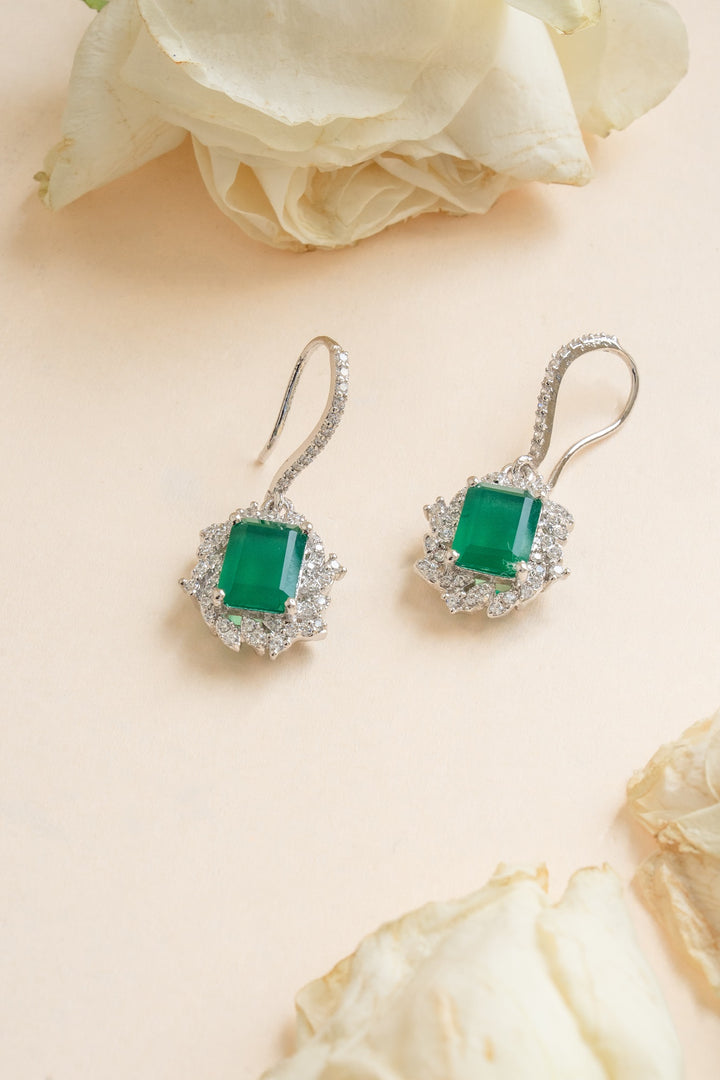 Sora Green onyx Sterling Silver Pendant Set