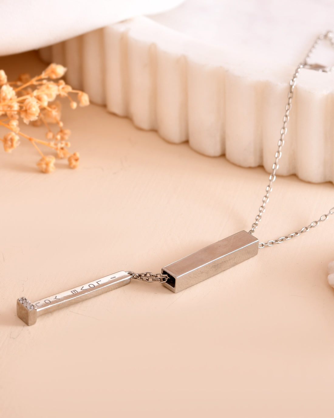 Secret Bar Sterling Silver Chain Pendant