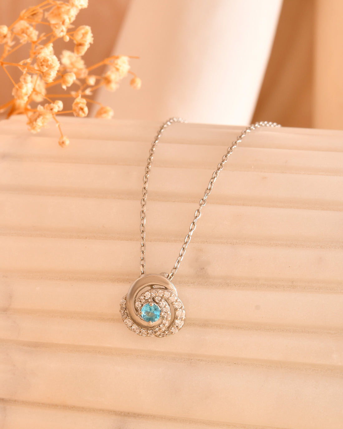 Ocean Galaxy 925 Sterling Silver Chain Pendant