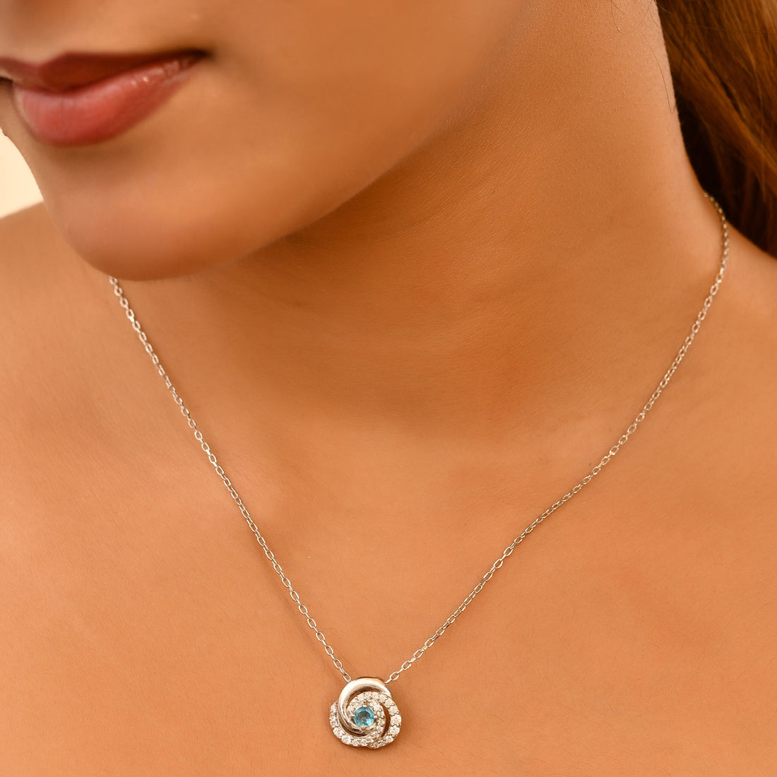 Ocean Galaxy 925 Sterling Silver Chain Pendant