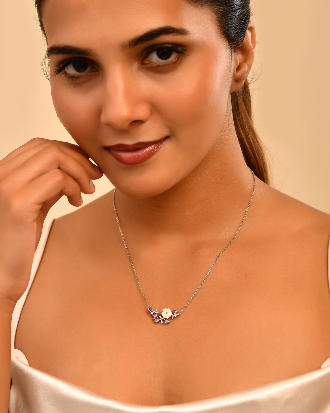 Riva Blooming Charm Sterling Silver Chain Pendant