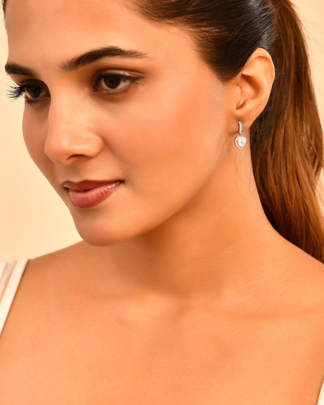 Shimona Heart Sterling Silver Chain Pendant Set