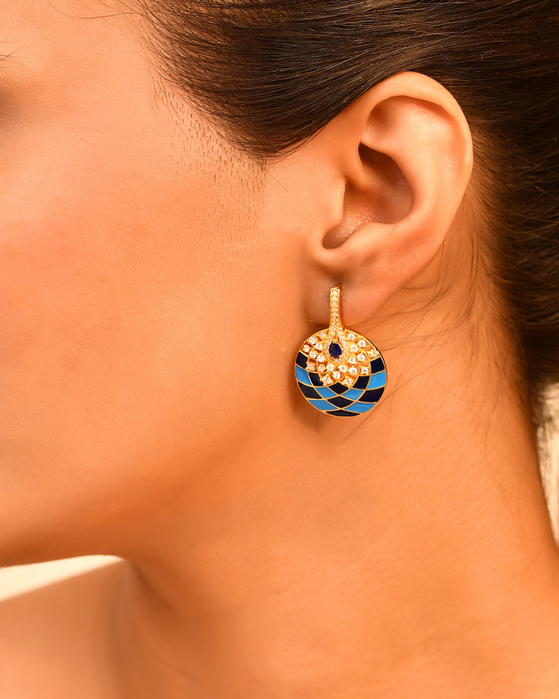 Anaya charm 925 Gold Plated Silver Earrings