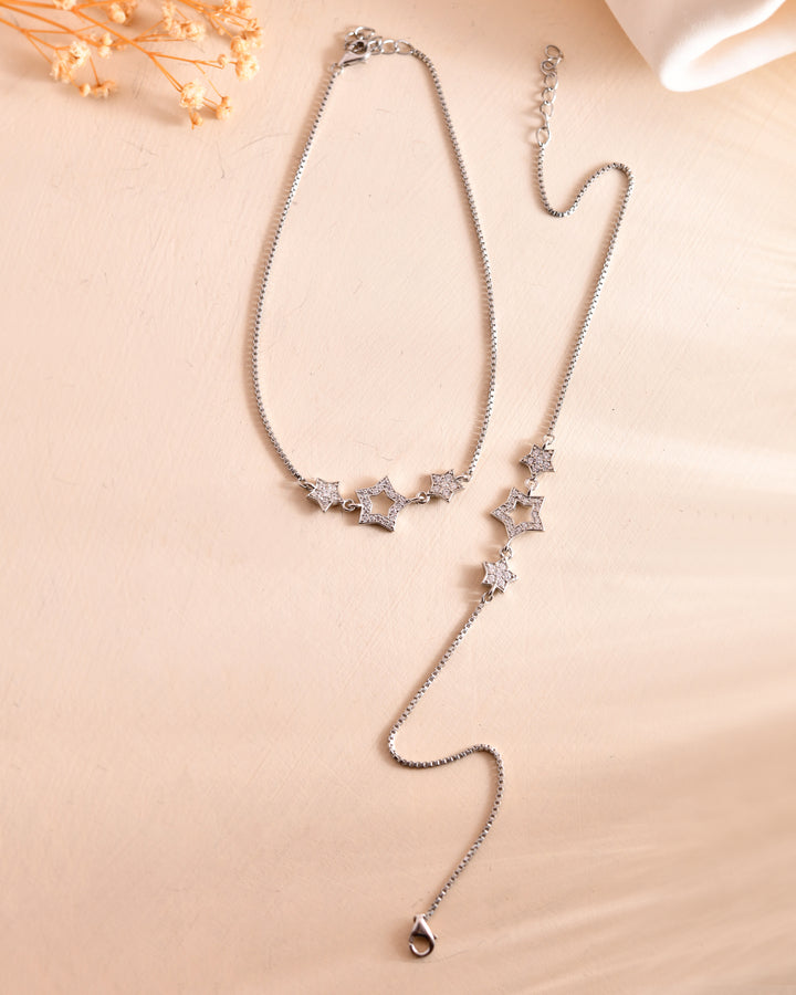 Twinkle Star 925 Sterling Silver Anklet