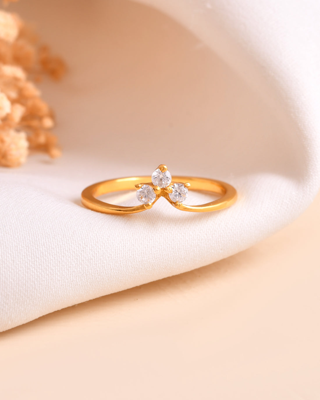 Aura Crown Gold Plated Silver 925 Ring