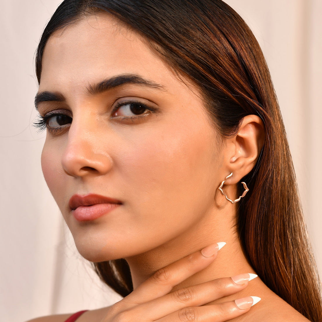 Vani silver 925 Rose Gold Hoop Earring