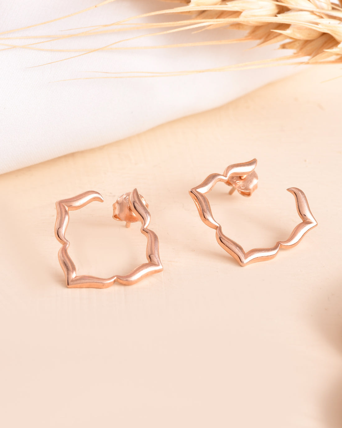 Vani silver 925 Rose Gold Hoop Earring