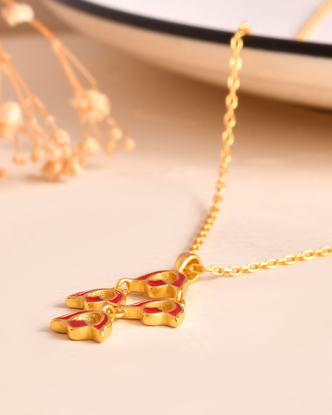Riva Bells Gold Plated 925 Silver Chain Pendant