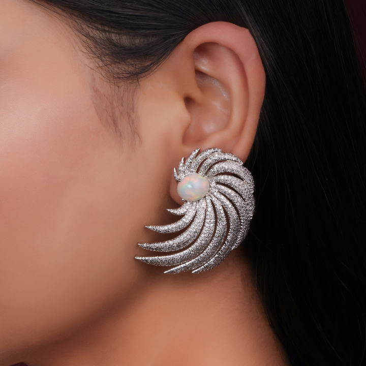 Opal Whirl Earrings