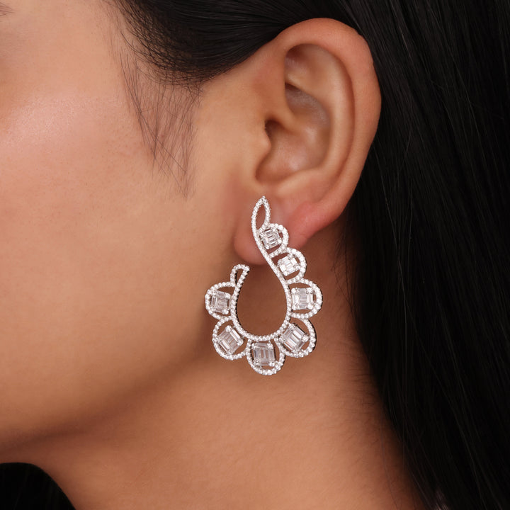 Baguette Hoop Earrings