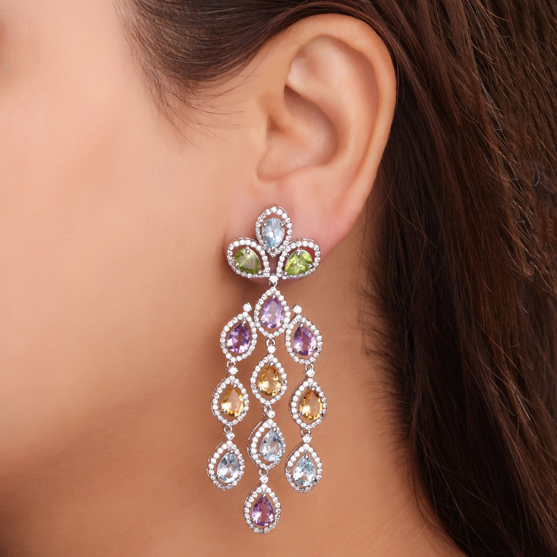 Multi Color Bloom Earrings