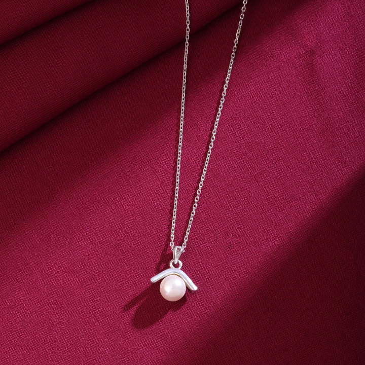 Pearl Silver Chain Pendant
