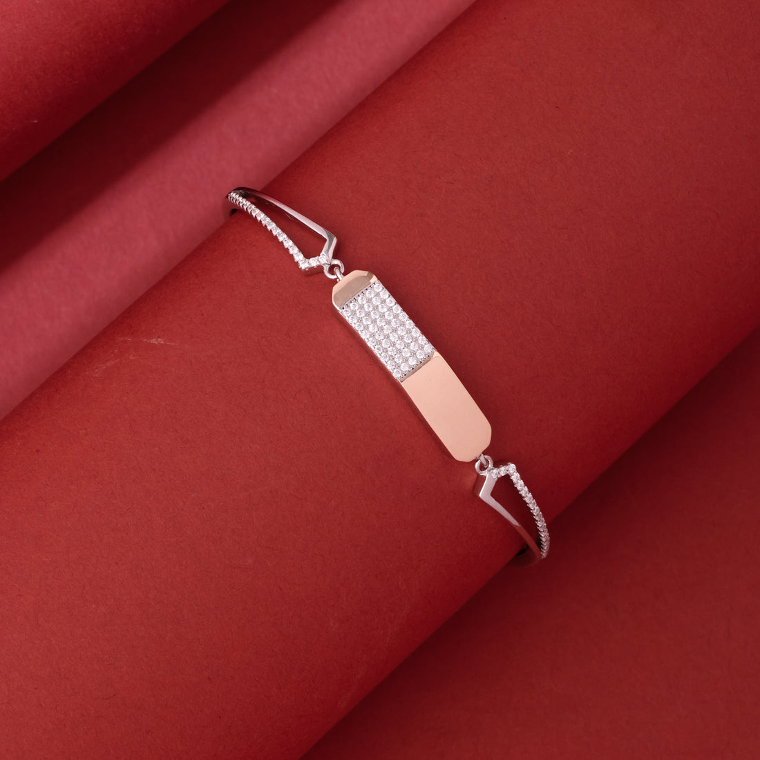 Rose Glow Silver Bracelet