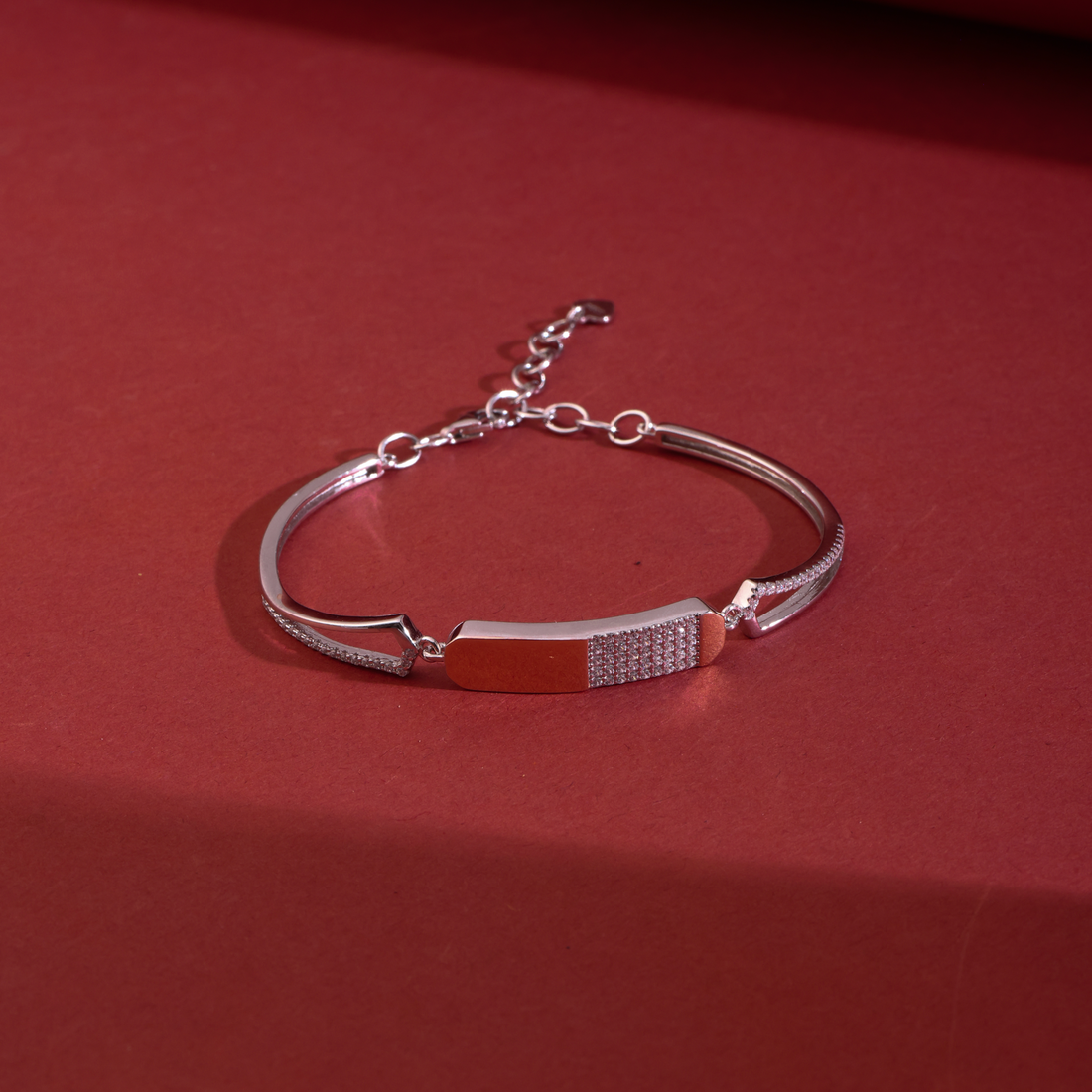 Rose Glow Silver Bracelet