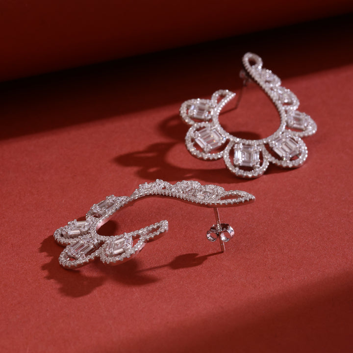 Baguette Hoop Earrings