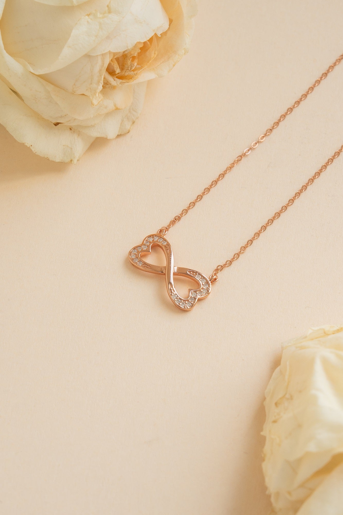 Inaya Infinity Heart Sterling Silver Chain Pendant