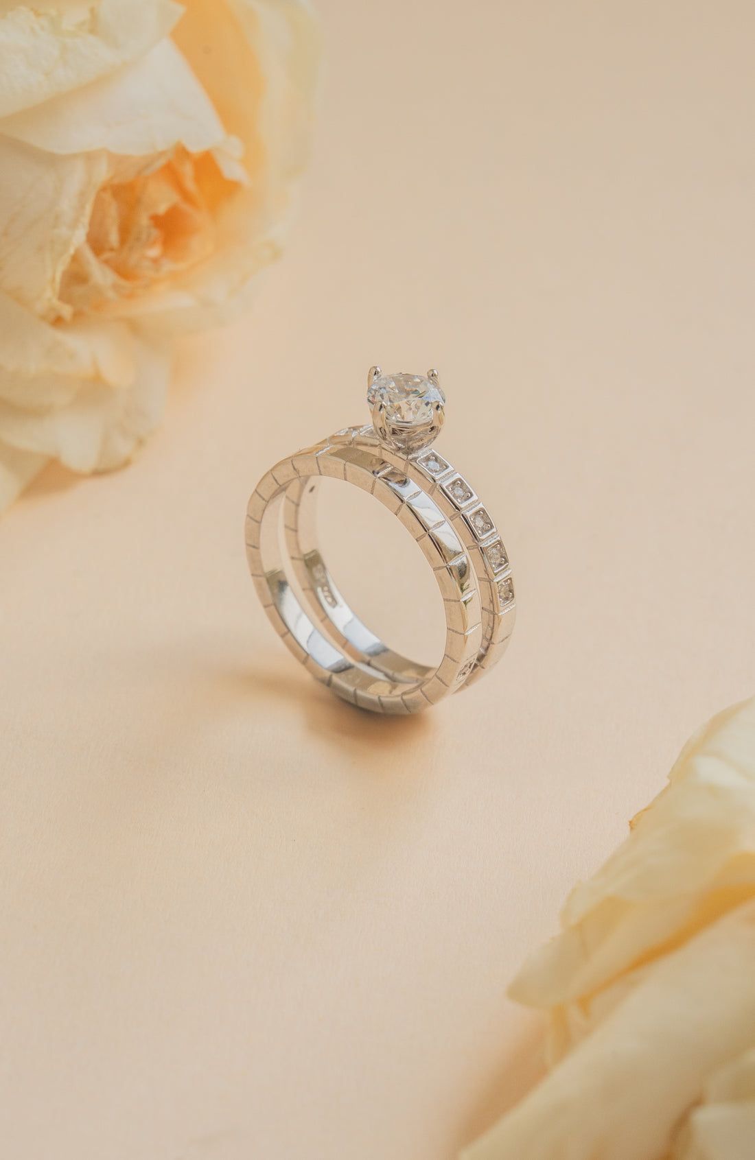 Eterna Gleam Duet Sterling Silver Ring