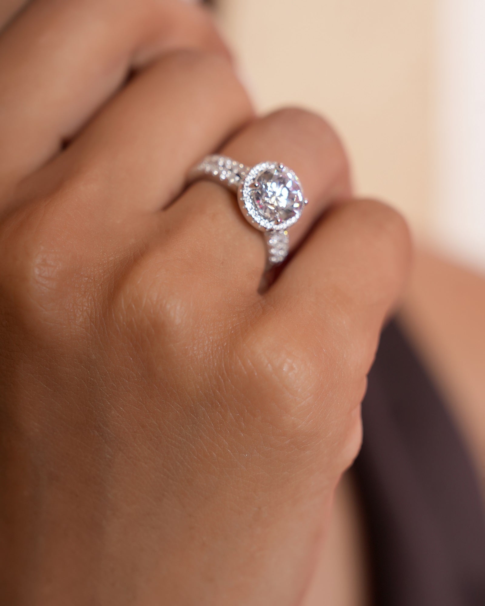 Rhea Solitaire Sterling Silver Ring