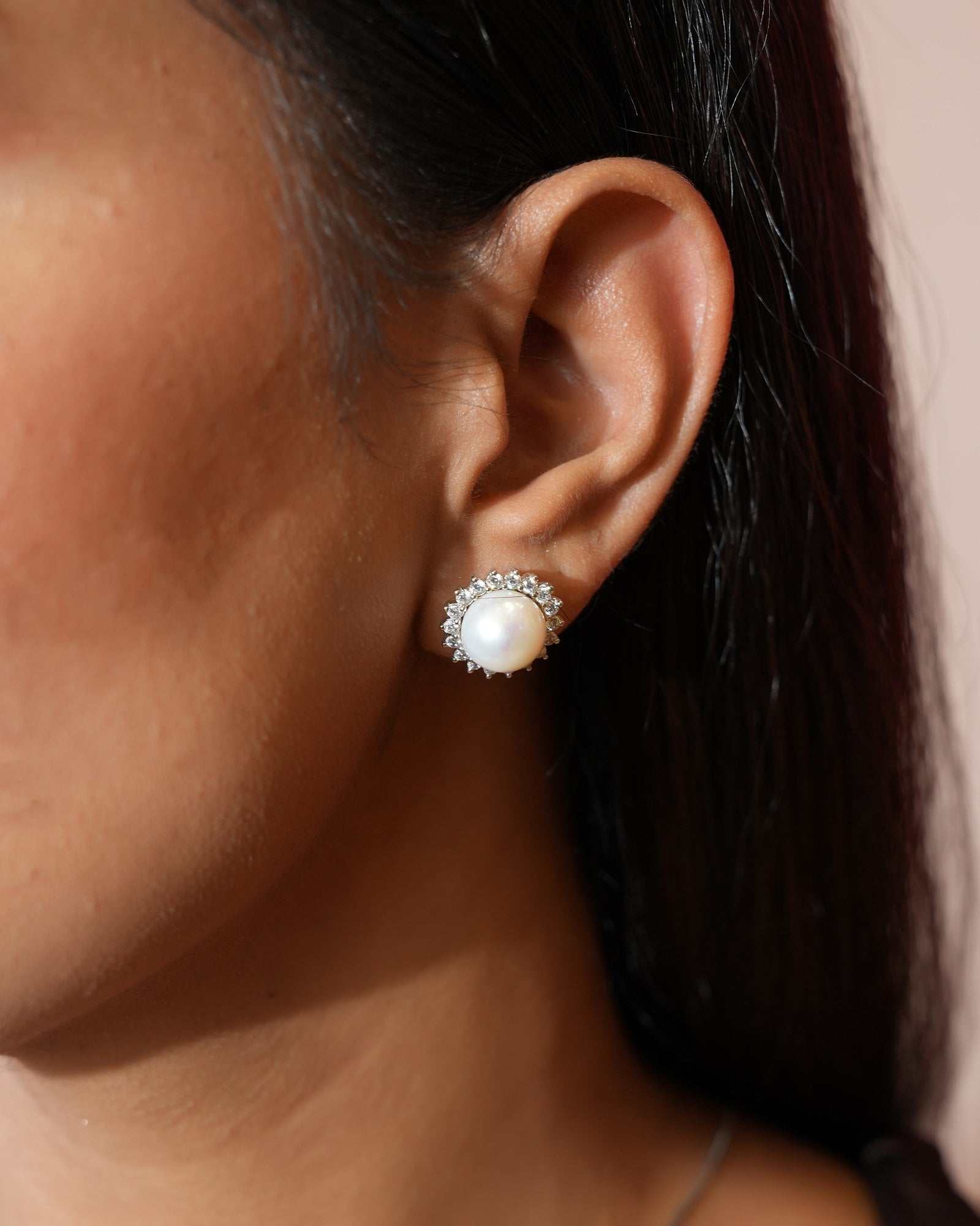 Luna Drop Sterling Silver Pearl Pendant Set