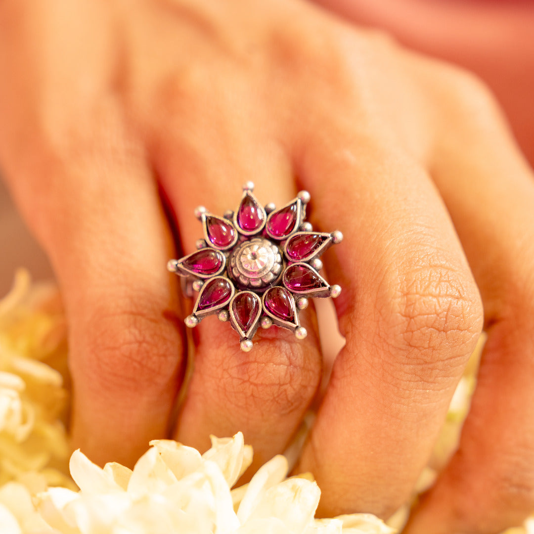 Gulabi Silver Ring