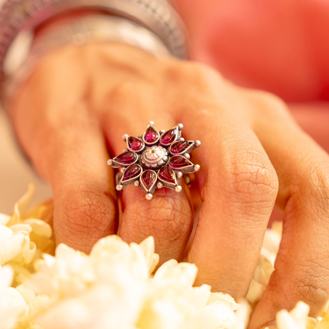Gulabi Silver Ring