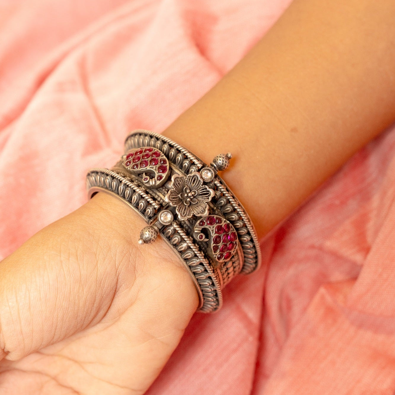 Devika Silver Bangle