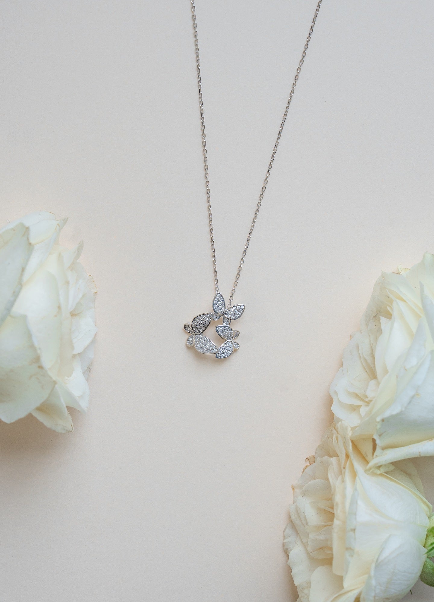 Trinity Wings Sterling Silver Chain Pendant