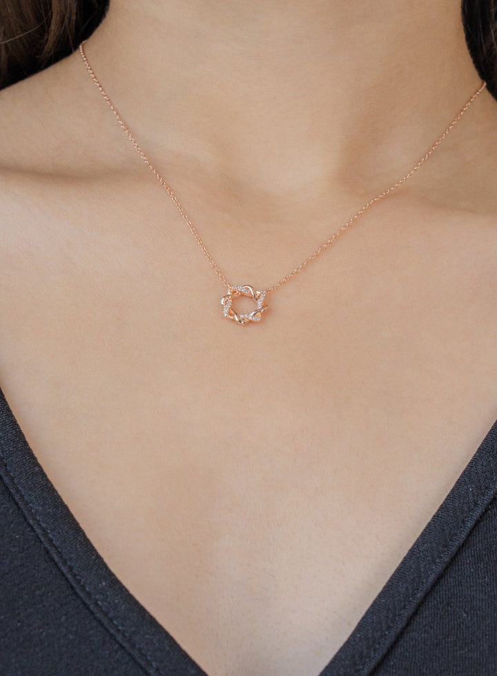 Zyra Loop Sterling Silver Pendant Set