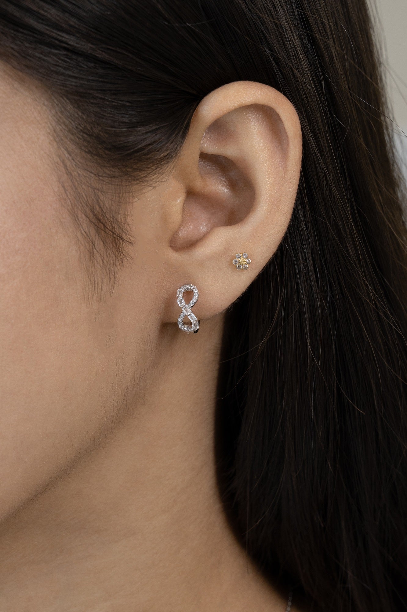 Infinity Moon Sterling Silver Chain Pendant