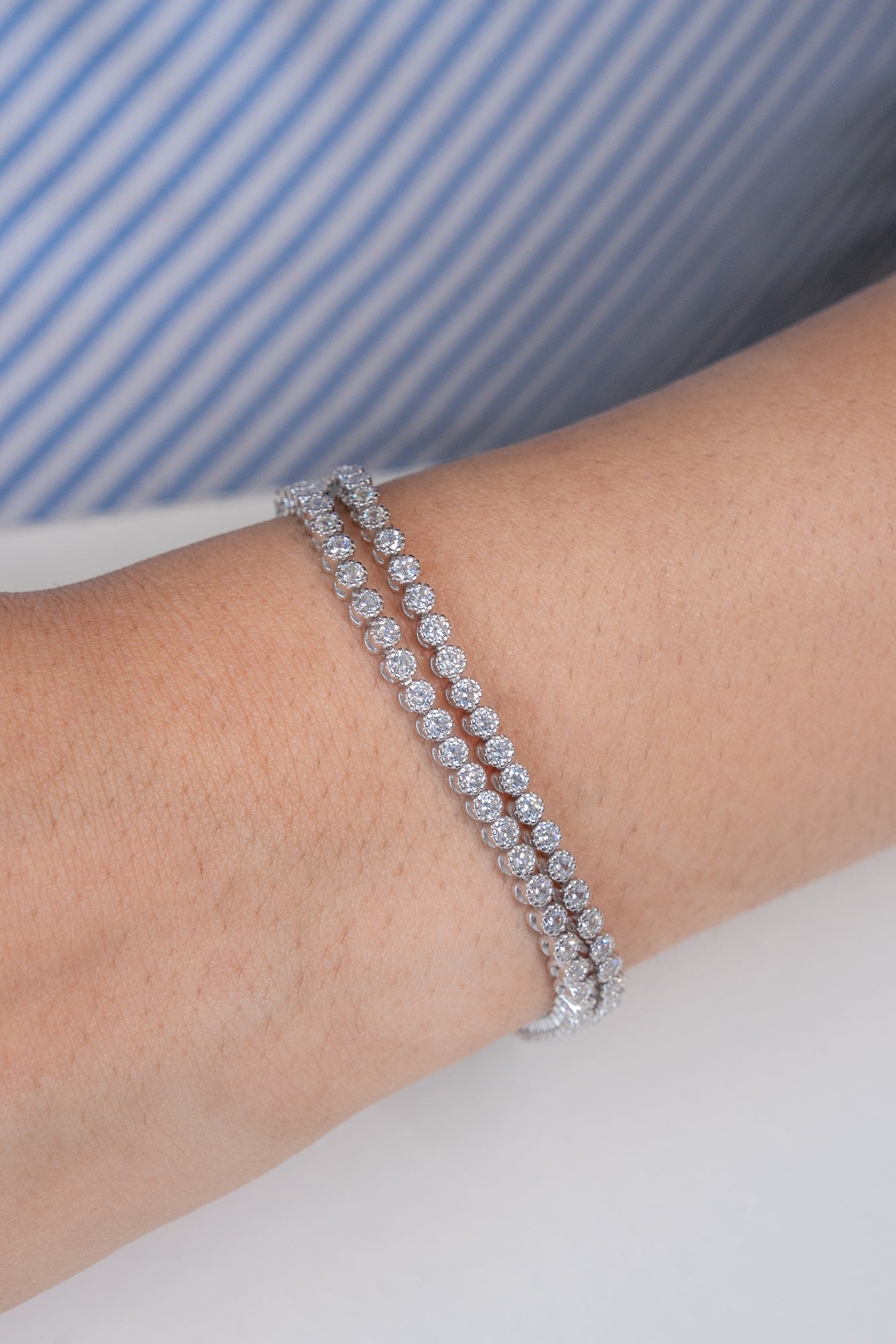 Twilight Tennis Sterling Silver Bracelet