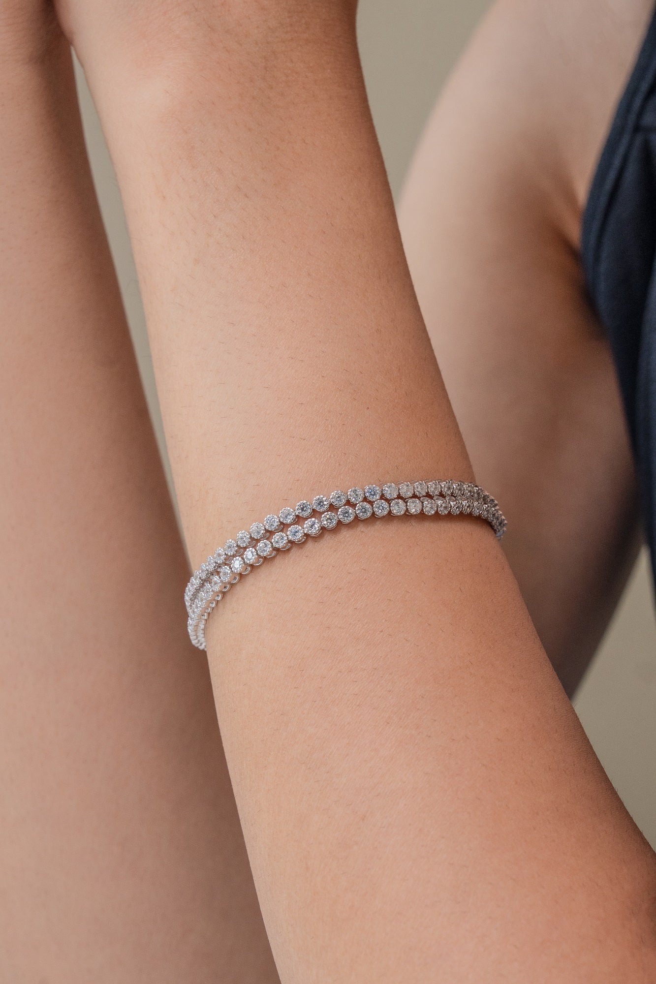 Twilight Tennis Sterling Silver Bracelet