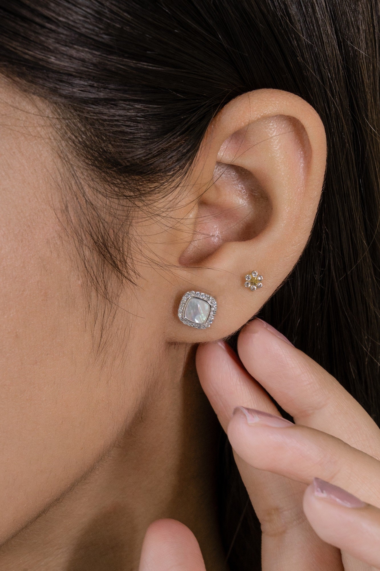 Crystal Grace Sterling Silver Chain Pendant Set