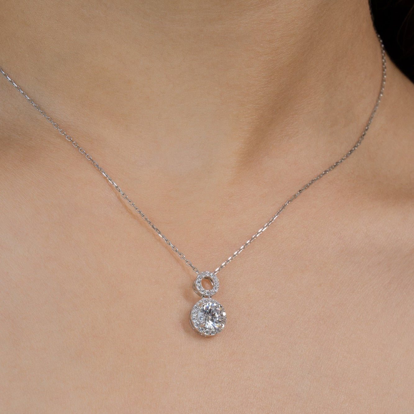 Maria Sterling Silver Chain Pendant Set