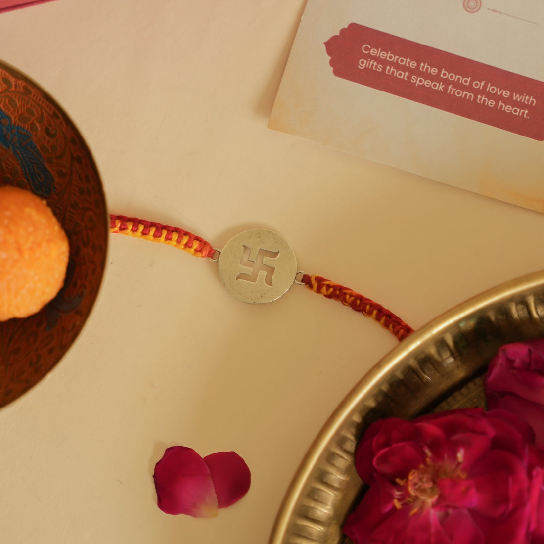 Swastik 925 Silver Rakhi