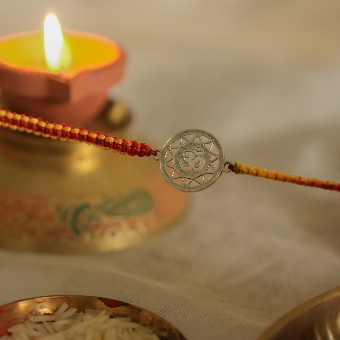 OM Yantra Silver 925 Rakhi
