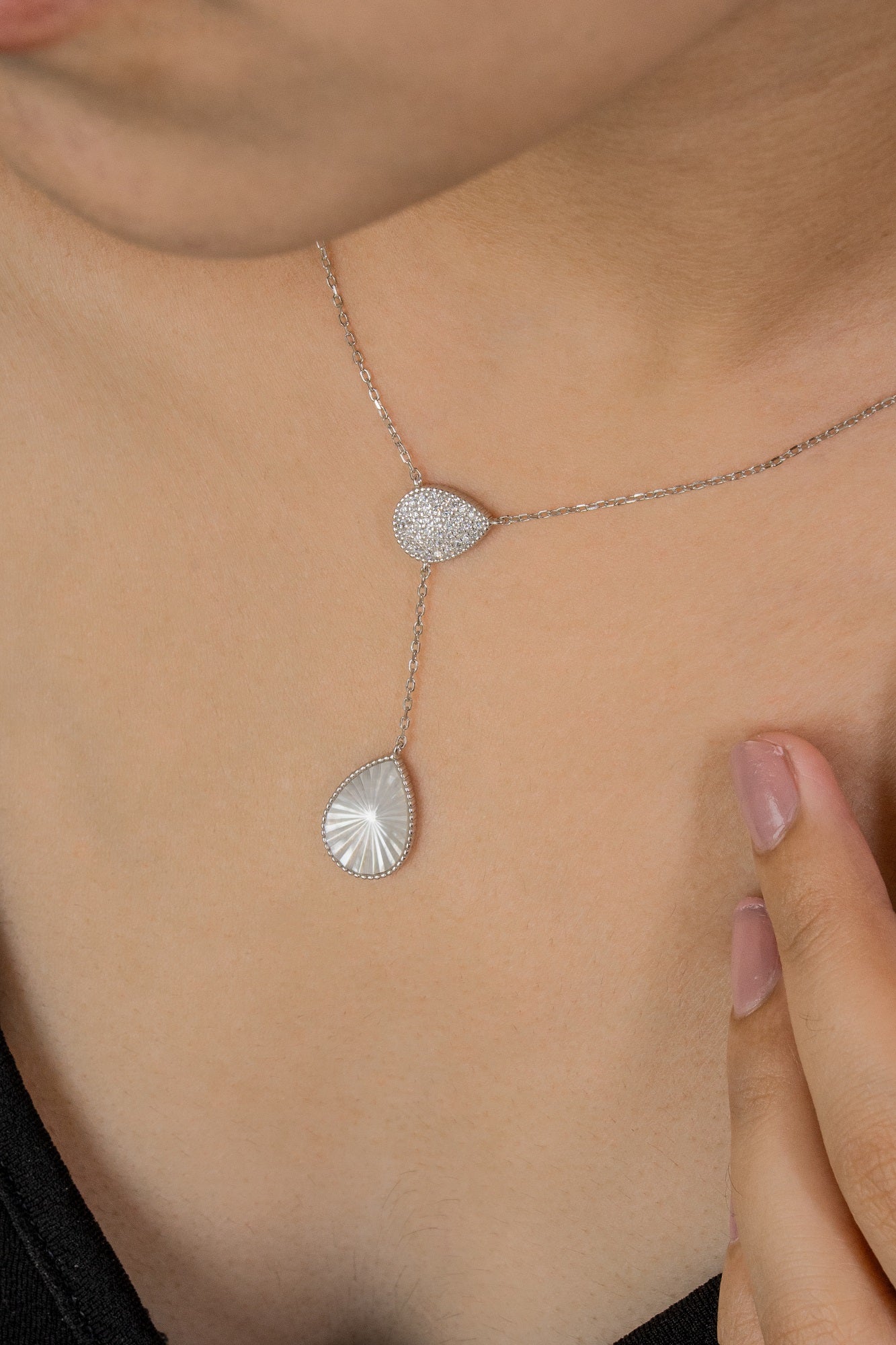 Riwaayat Sterling silver Chain pendant Set