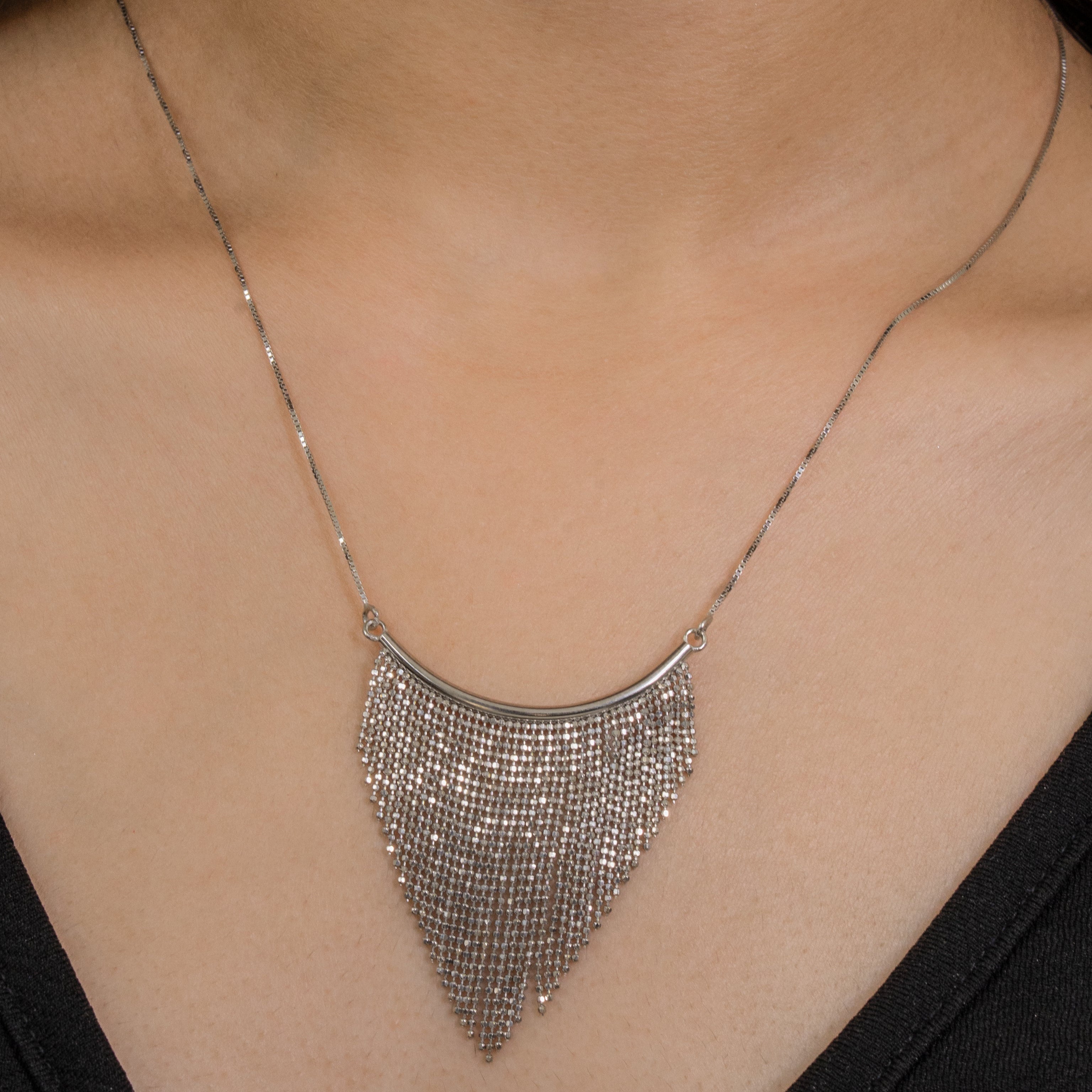 Tanya Drape Sterling Silver Chain Pendant