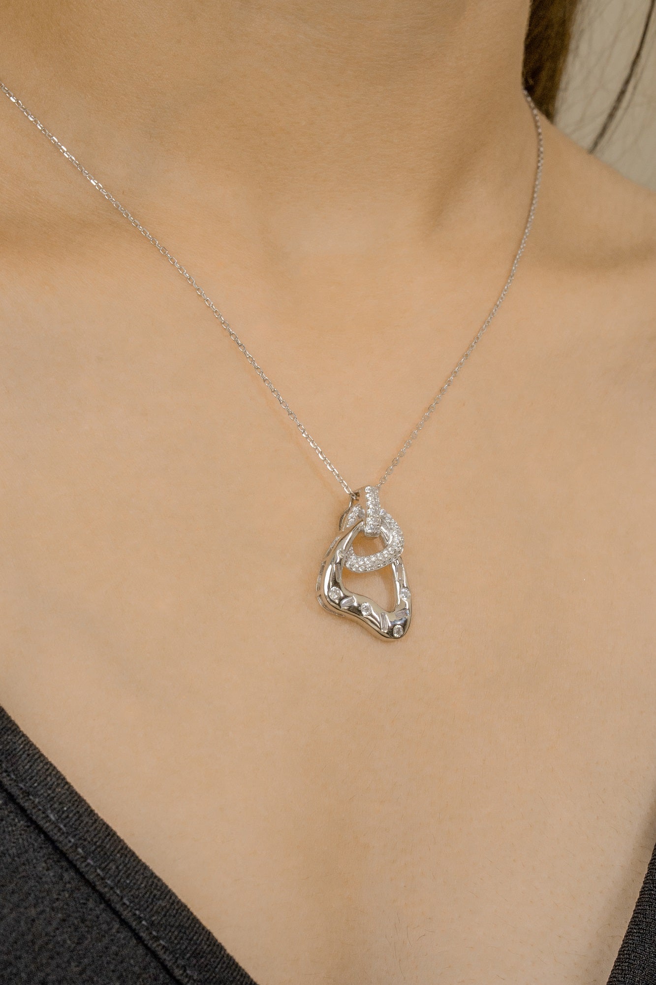 Urban loop Sterling Silver Pendant Set