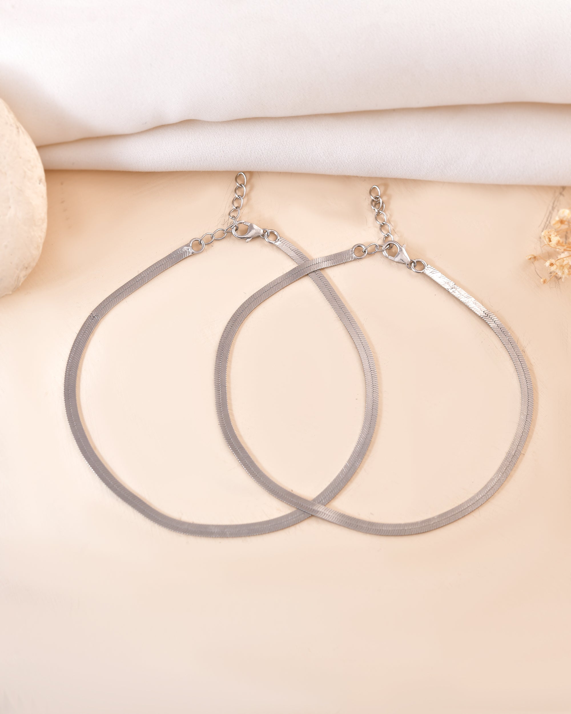 Snake Drop 925 Sterling Silver Anklet