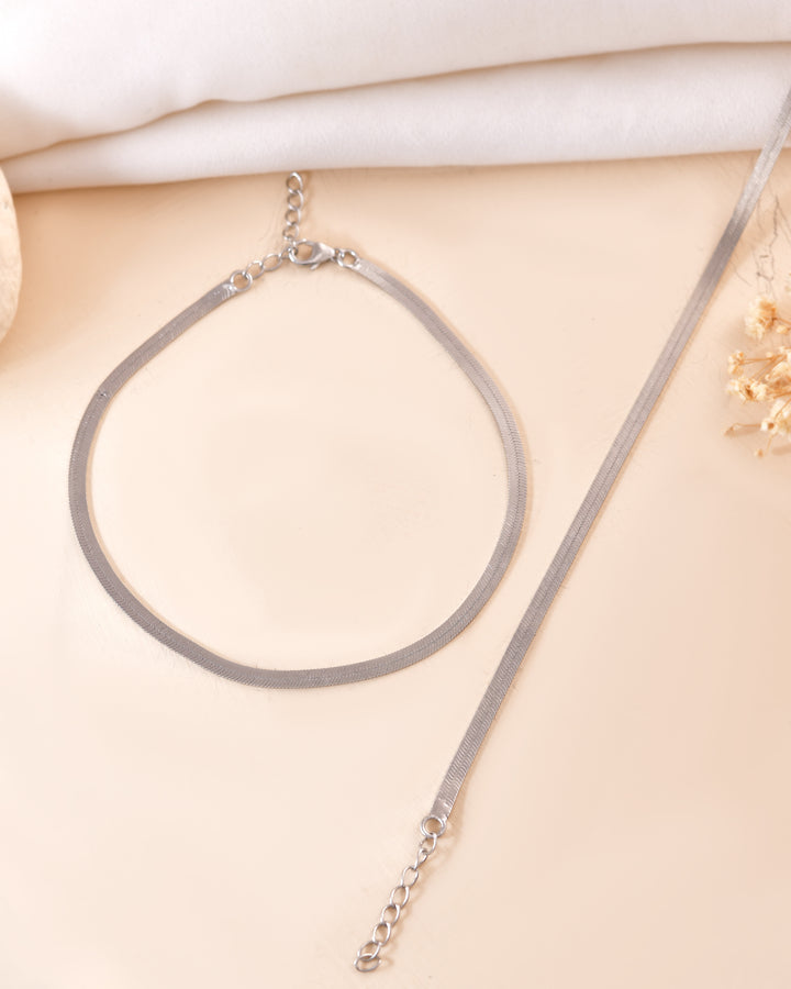 Snake Drop 925 Sterling Silver Anklet