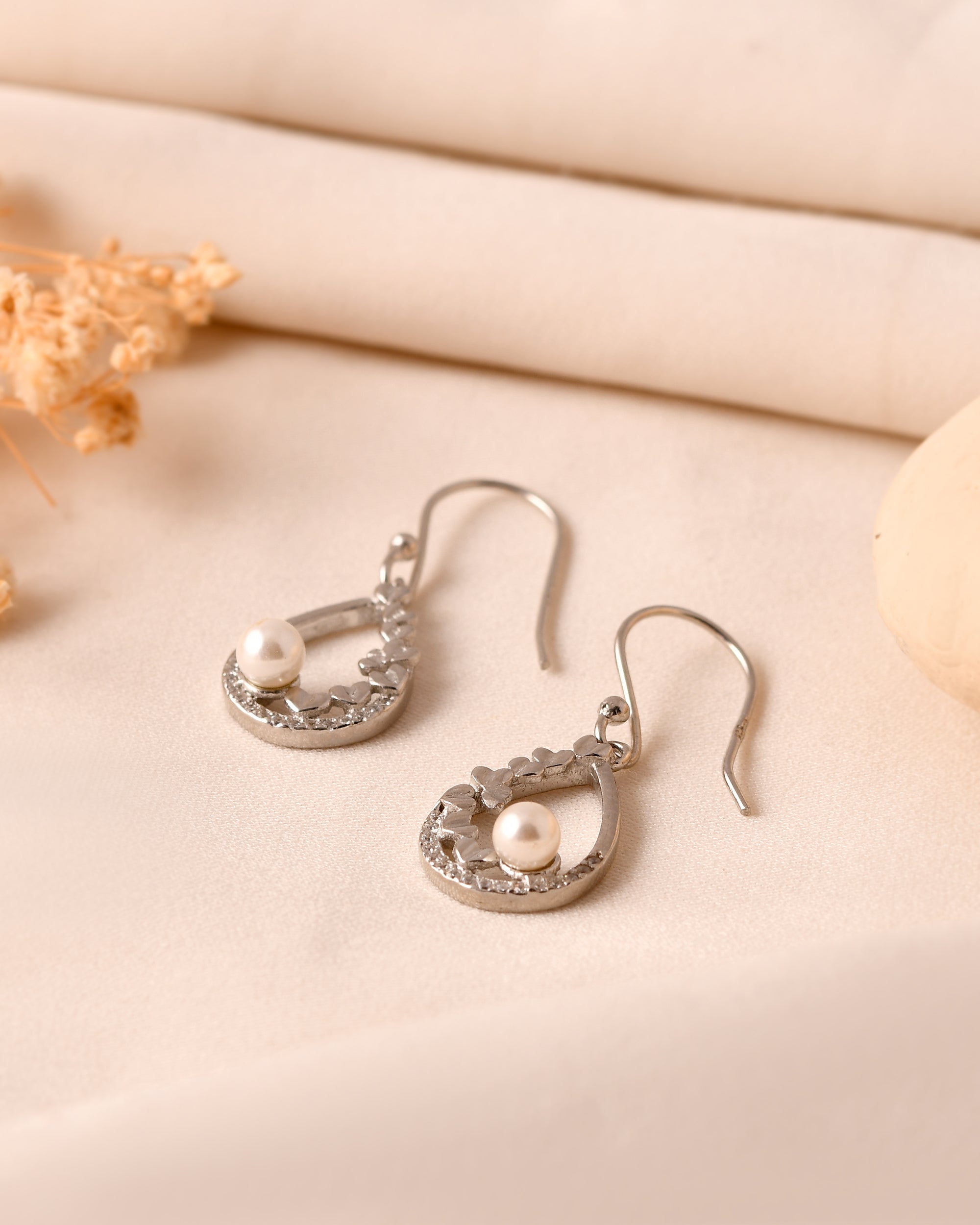 Luna 925 Silver Pearl Drop Earring